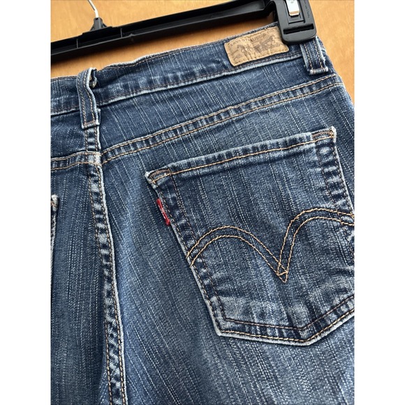 Women's Levi's Perfectly Slimming 512 Bootcut Size 6M‎ Dark Wash 90's Y2K Retro - Picture 4 of 6